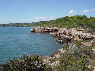 a costa mediterrània entre l'Ametlla de Mar i l'Ampolla